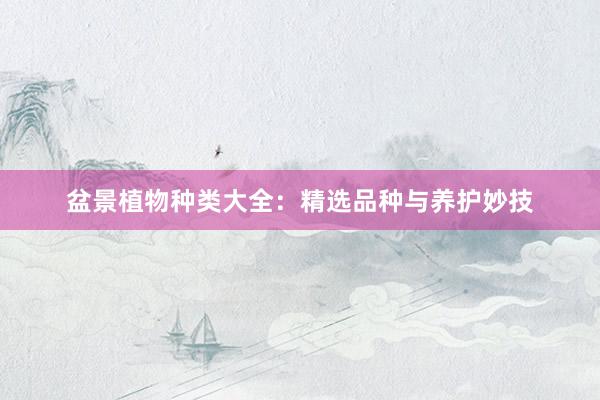 盆景植物种类大全：精选品种与养护妙技